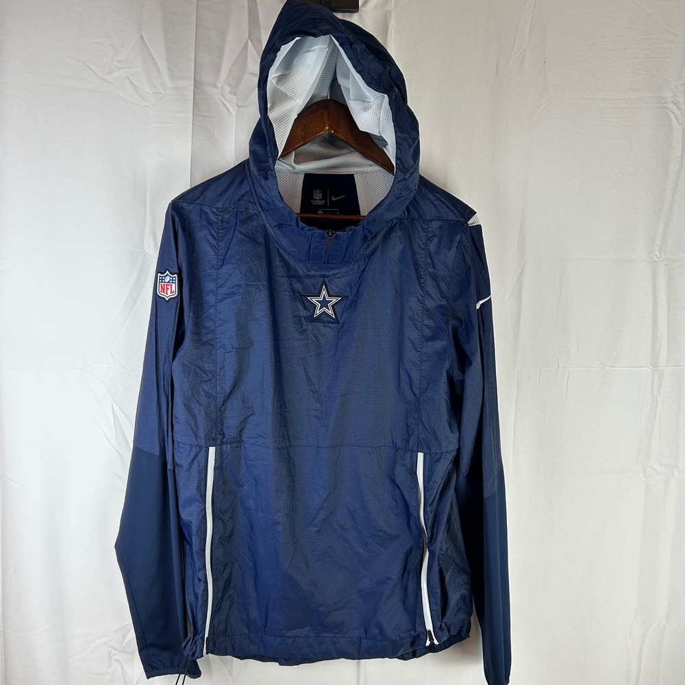 Nike Dallas Cowboys Windbreaker Mens M Navy Blue NFL Onfield 906433-419